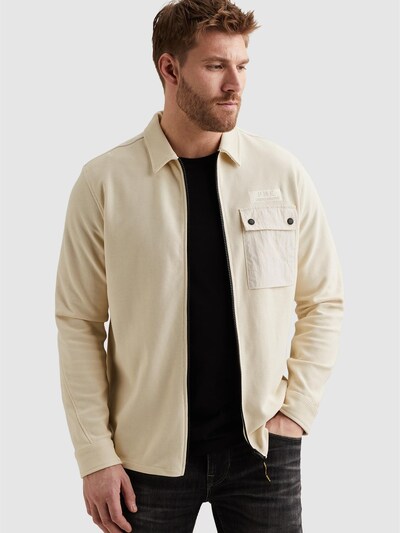 PME Legend Between-Season Jacket 'PME LEGEND - Shirt jacket with  zipper closure and badge' in S in Beige, Item view