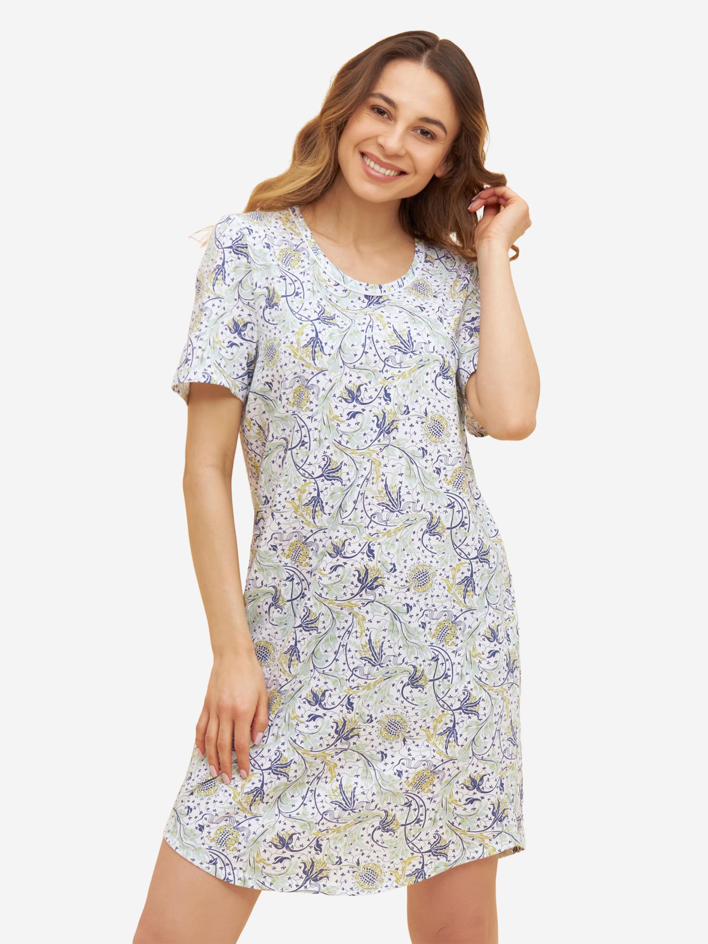 Rösch Nightgown ' Basic ' in Blue: front