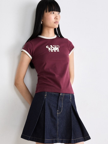 Jupe Calvin Klein Jeans en bleu : devant