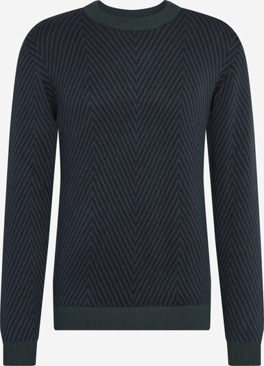 Lindbergh Pullover 'Herringbone' i natblå / mørkegrøn, Produktvisning