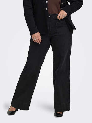 ONLY Carmakoma Regular Jeans in Zwart: voorkant
