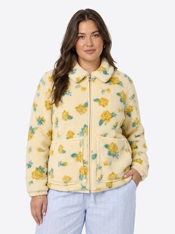 BRAVE SOUL Fleecejacke in Gelb