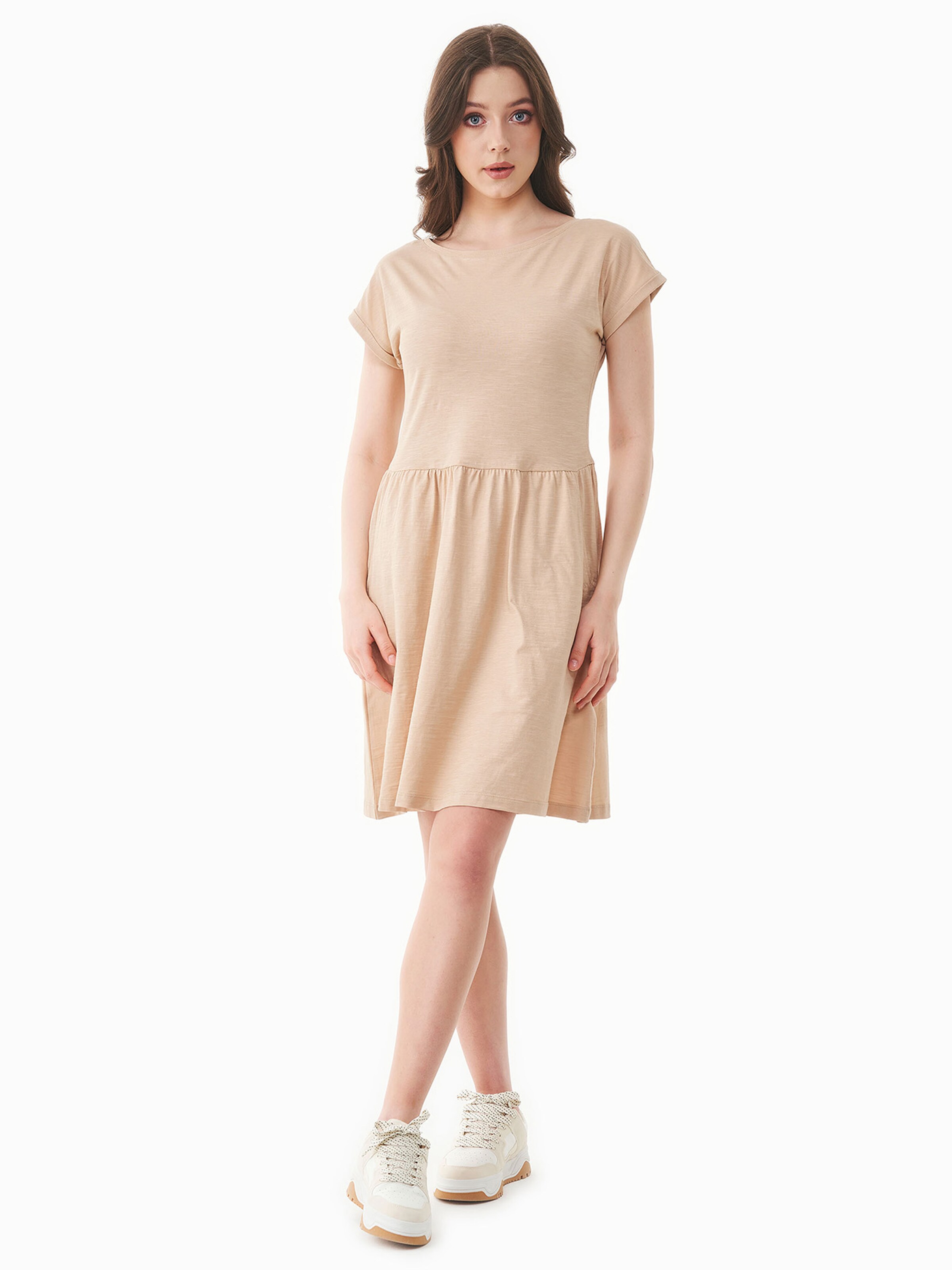 Organication Dress in Beige: front