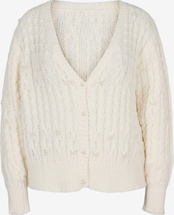 Zizzi Knit Cardigan 'SUNDAY' in White: front