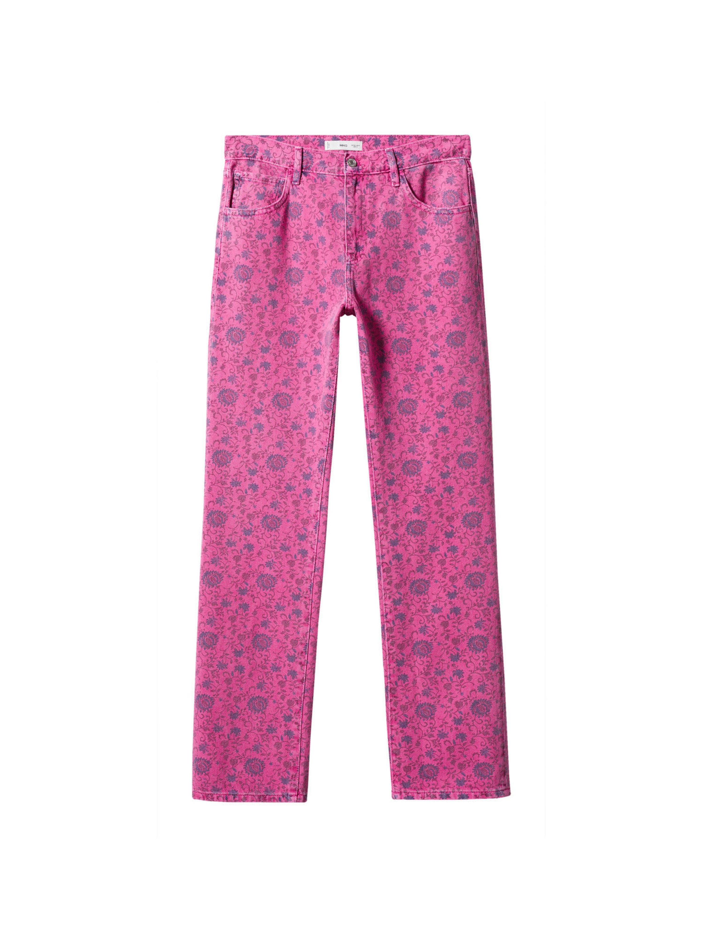 MANGO Regular Jeans 'Flora' in Pink: Vorderseite