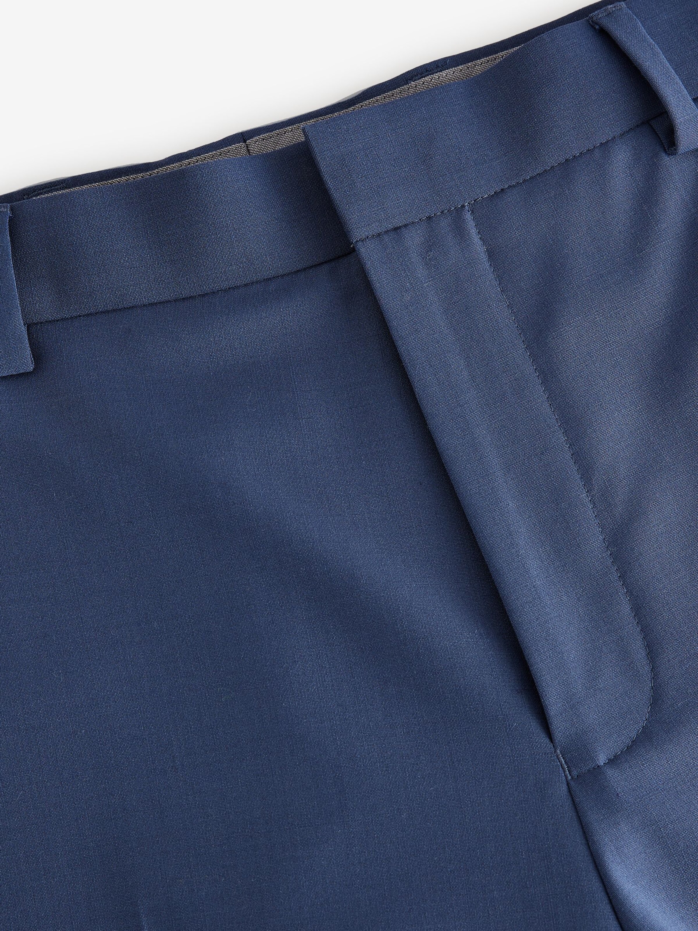 Next Slim fit Pleat-front trousers in Blue