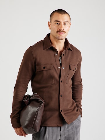 Coupe regular Veste mi-saison SELECTED en marron : devant