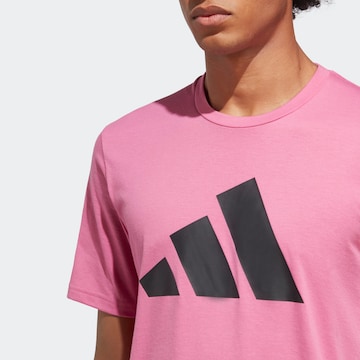 rožinė ADIDAS PERFORMANCE Sportiniai marškinėliai 'Train Essentials Feelready Logo'