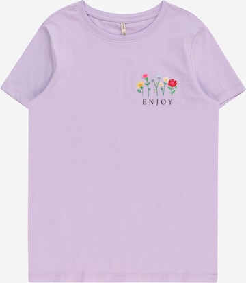 Tricou 'EMMA' de la KIDS ONLY pe mov: față