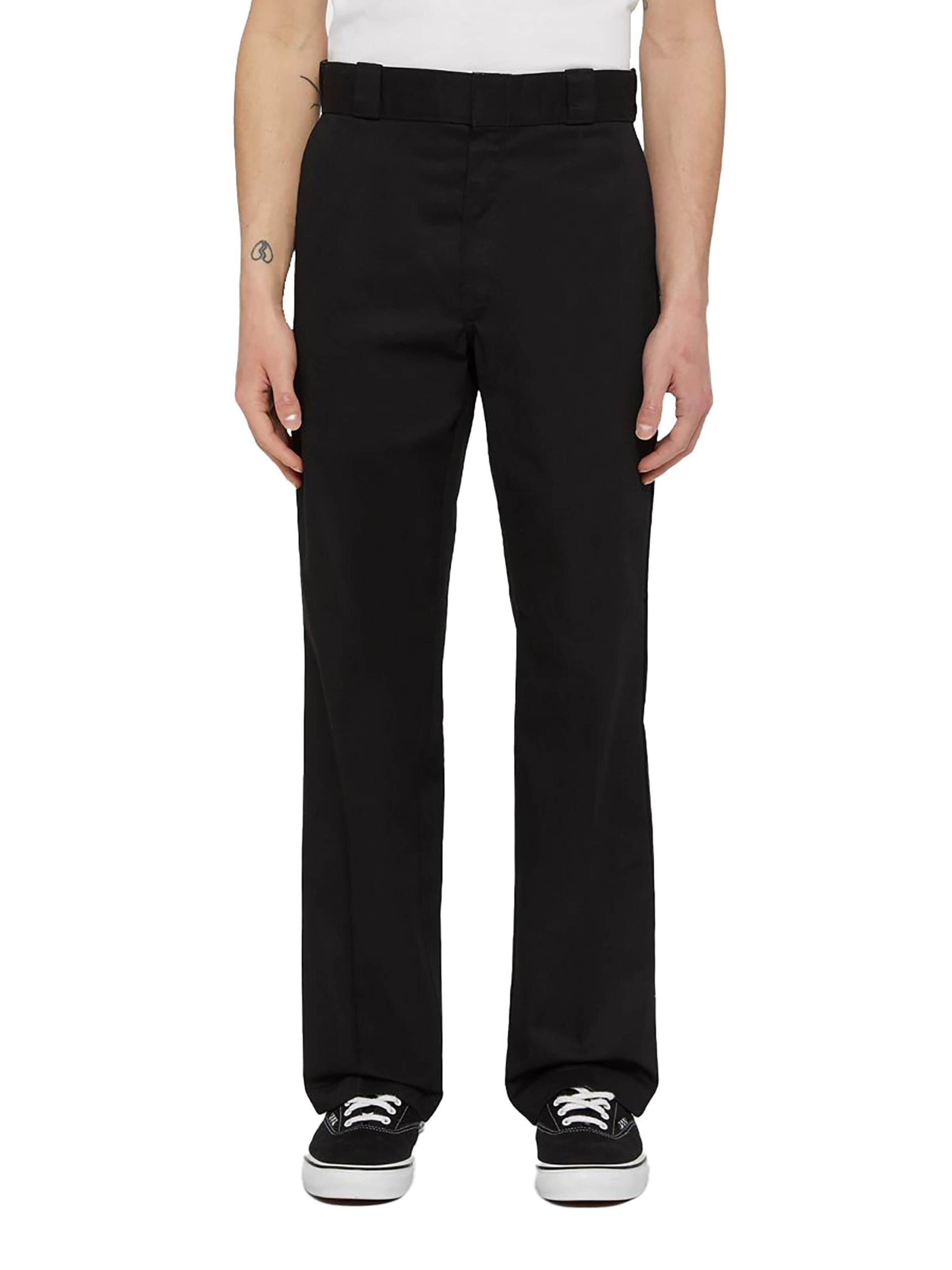 DICKIES Regular Pleat-Front Pants '874 Work' in Black