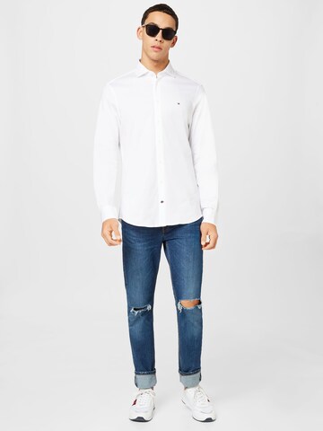 Tommy Hilfiger Tailored Slim fit Overhemd in Wit