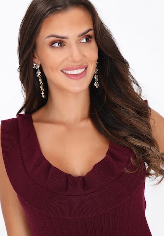 faina Gebreide jurk 'Fashion Look' in Lila