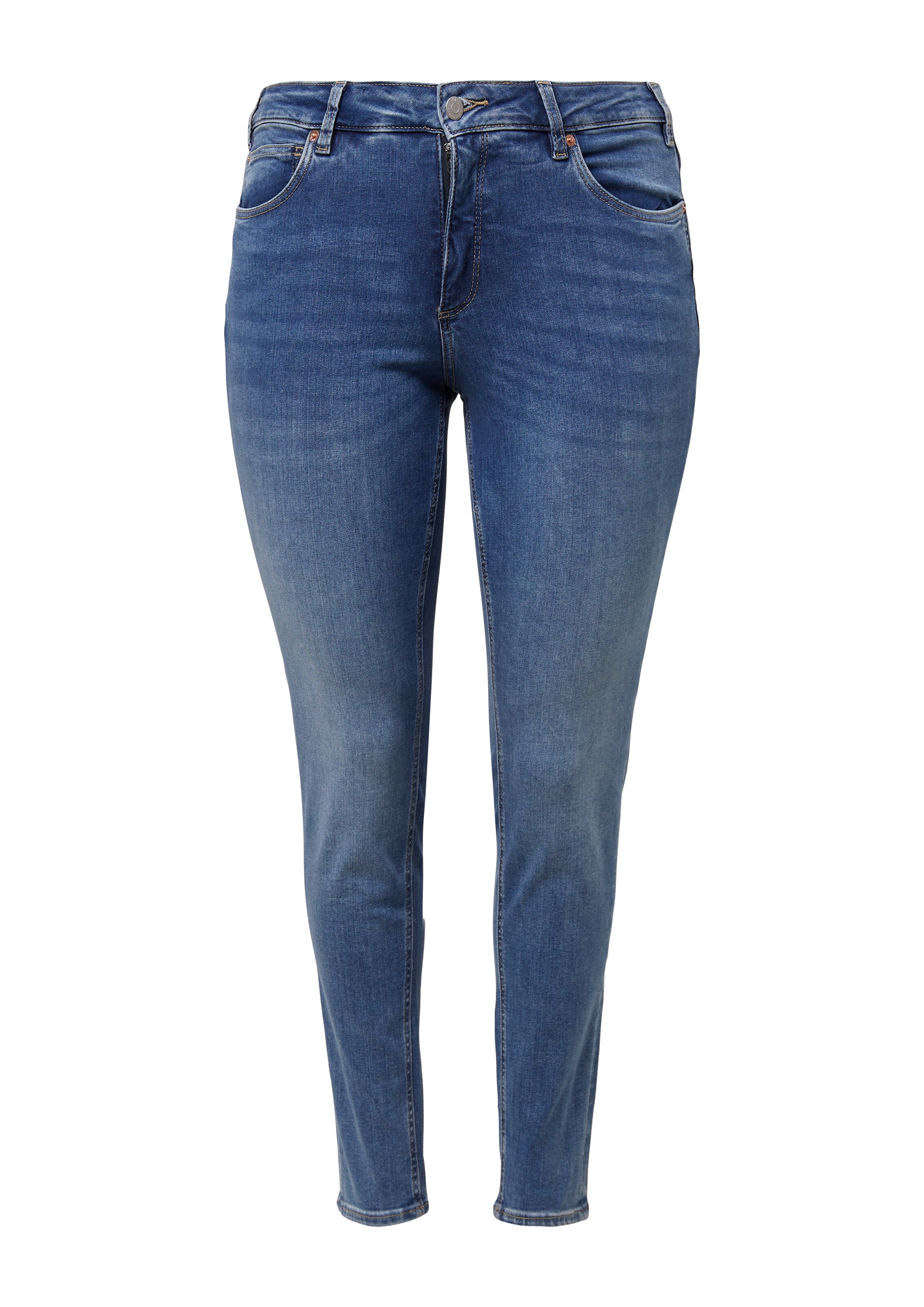 QS Slimfit Jeans in Blauw: voorkant