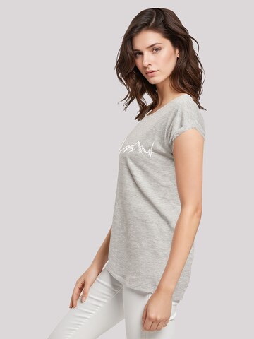 F4NT4STIC T-Shirt 'Mountain Heartbeat' in Grau