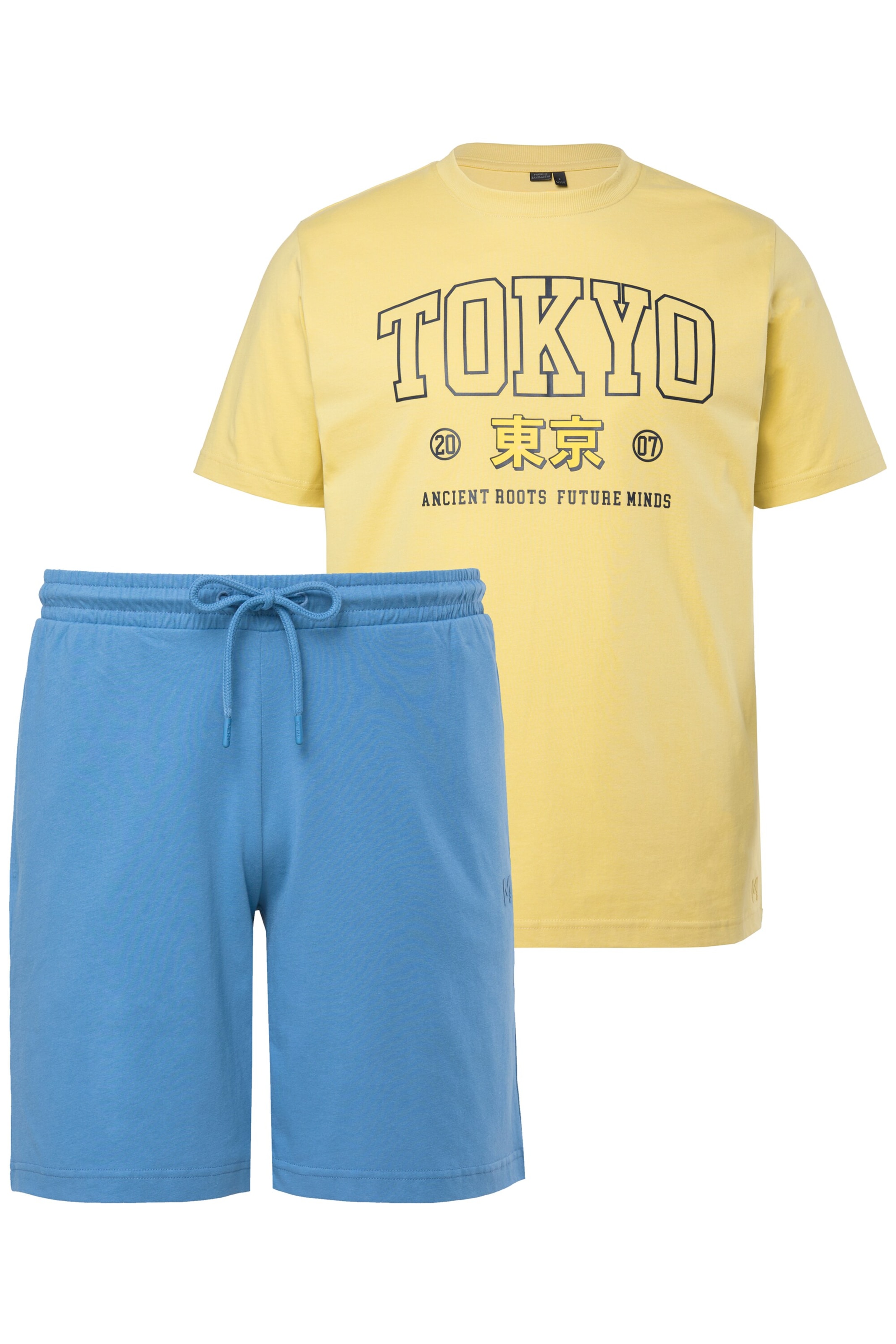 Men Plus Pyjama in Blau: Vorderseite