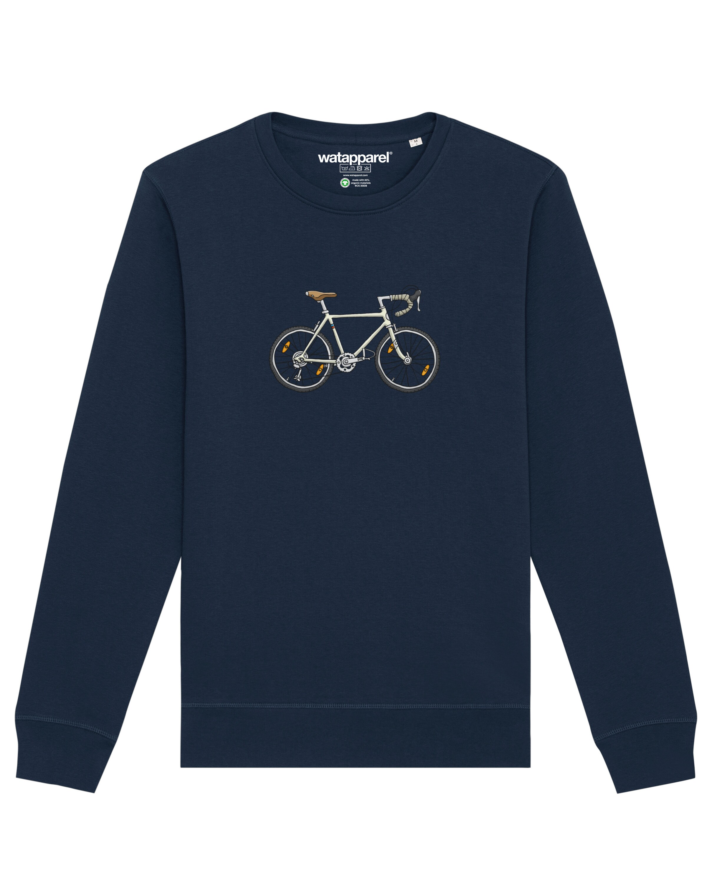Watapparel Sweatshirt ' Doodle Bike ' in Blauw: voorkant