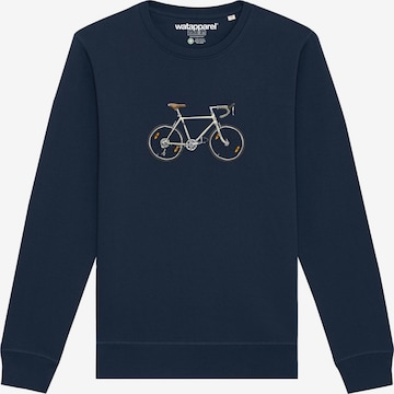 Felpa ' Doodle Bike ' di Watapparel in blu: frontale
