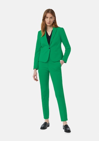 COMMA Tapered Trousers with creases in Green: front