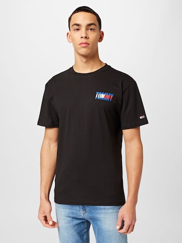 Tommy Jeans - Camiseta 'Classic Essential' en negro: frente
