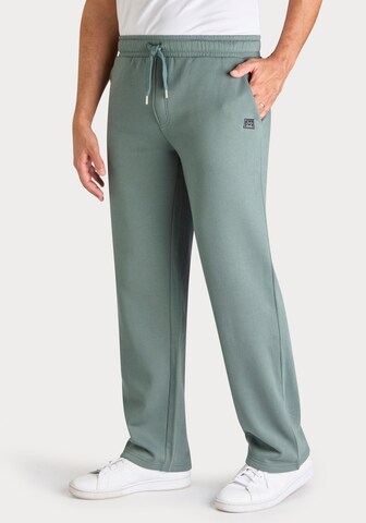 JOHN DEVIN Regular Trousers in Green: front