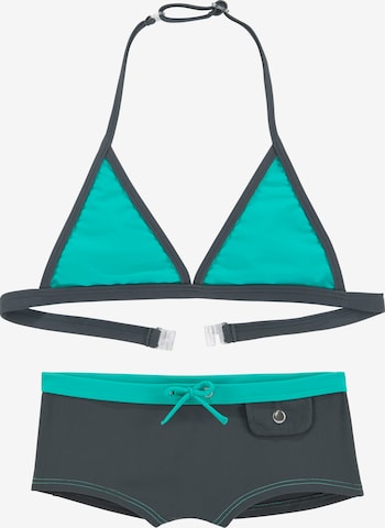 BUFFALO Triangle Bikini in Blue: front