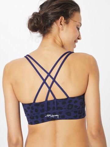 Hey Honey Bustier Urheilurintaliivit 'Criss-Cross' värissä sininen