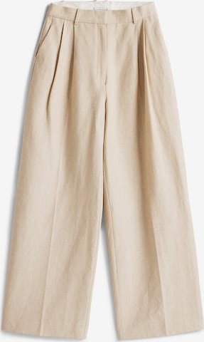 TOMMY HILFIGER Wide leg Pleat-front trousers in Beige: front