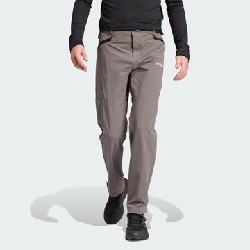 ADIDAS TERREX Regular Workout Pants 'Xperior' in Brown: front