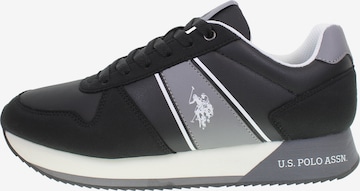 U.S. POLO ASSN. Sneakers laag in Zwart: voorkant