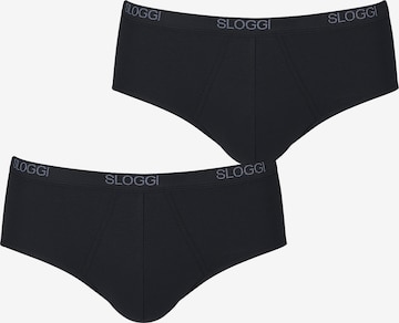 SLOGGI - Cueca ' Basic ' em preto: frente
