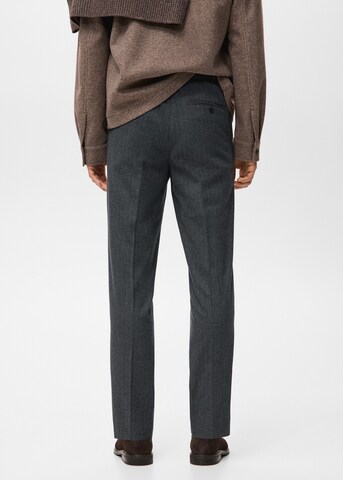 MANGO MAN Slim fit Pants 'Brest' in Grey