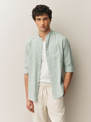 Next Comfort fit Button Up Shirt in Green: front
