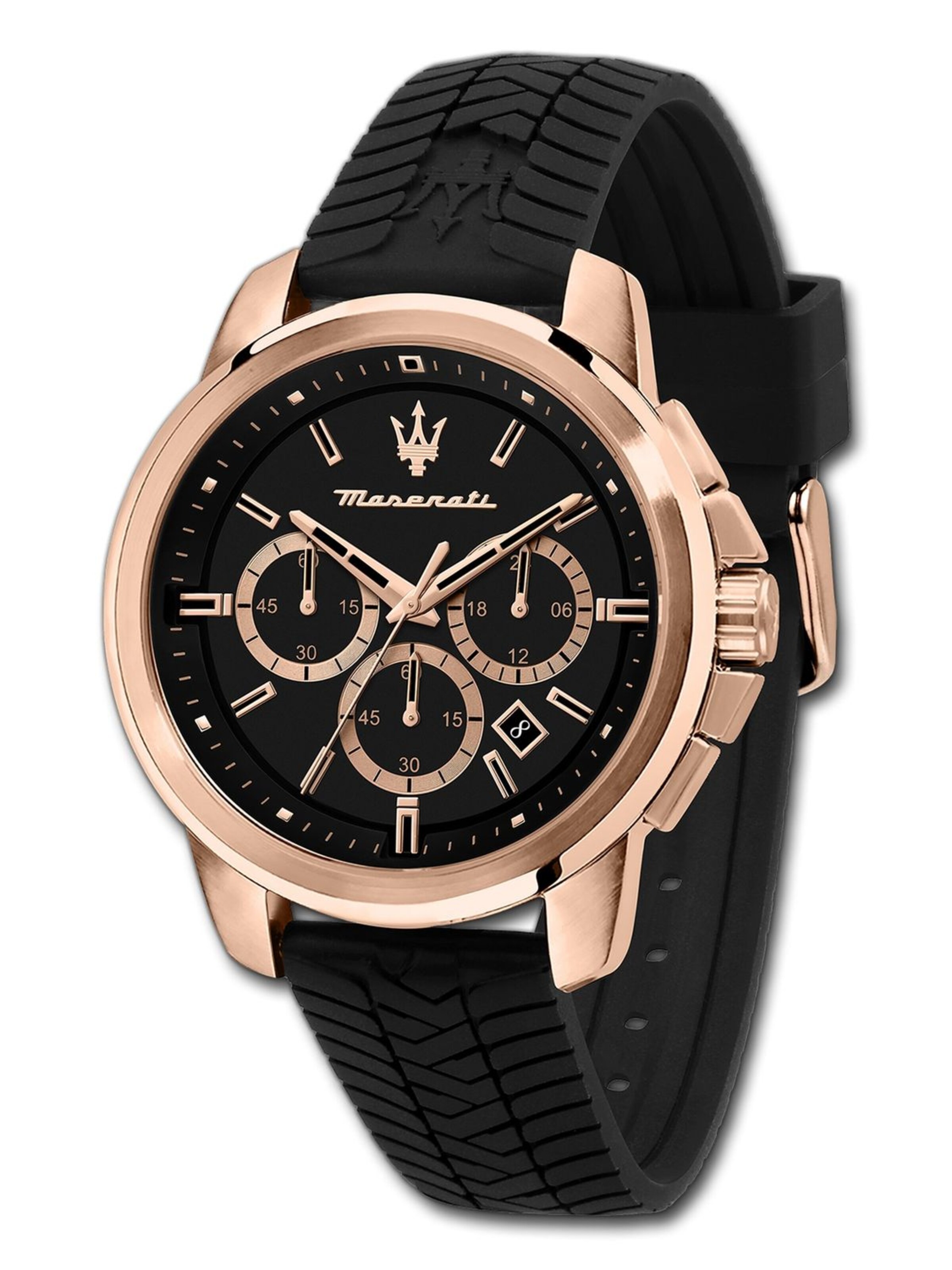 Montre à affichage analogique Maserati en noir : devant
