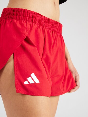 ADIDAS PERFORMANCE Slim fit Workout Pants 'Adizero' in Red