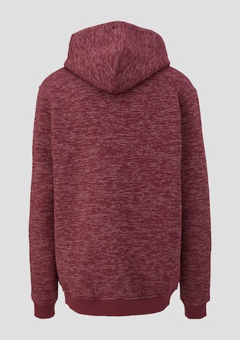 s.Oliver Men Tall Sizes Zip-Up Hoodie in Red