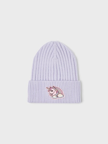 NAME IT Beanie 'MIKI' in Purple: front