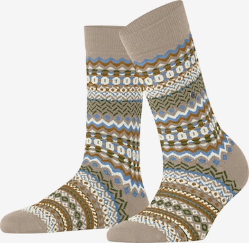 BURLINGTON Socken 'Fair Isle' in Braun: Vorderseite