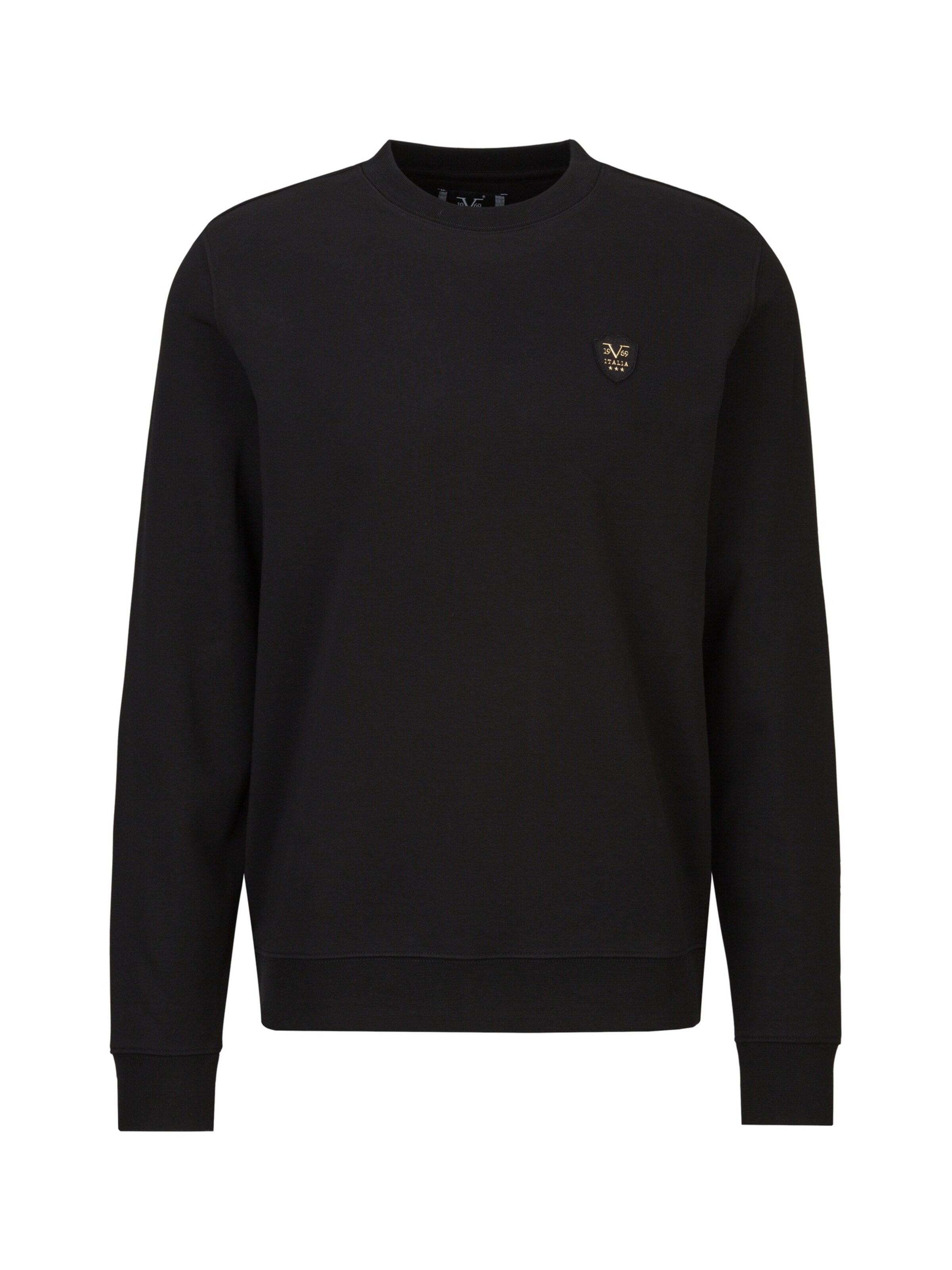 19V69 ITALIA Sweatshirt 'Nico' in de kleur Goud / Zwart, Productweergave