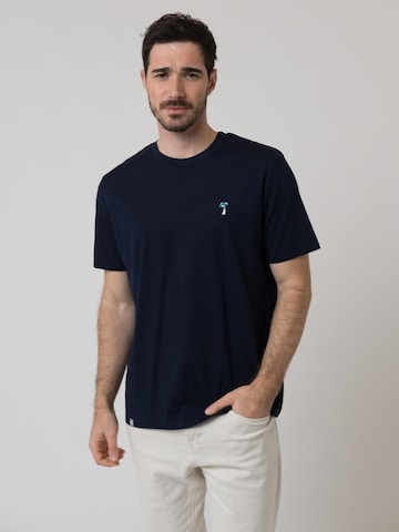 Bavarian Caps Shirt 'Schlümpfe: Ned Hudeln' in Blue: front