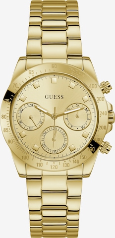 GUESS Analoog horloge 'ECLIPSE' in Goud: voorkant