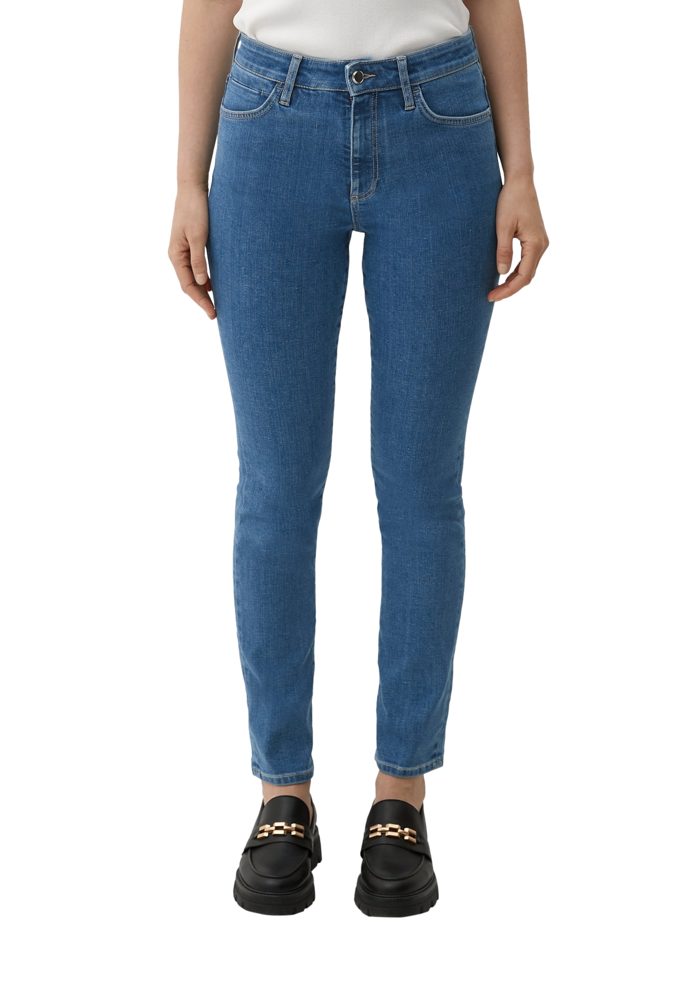 s.Oliver BLACK LABEL Slimfit Jeans in Blauw: voorkant