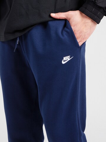 Nike Sportswear Tapered Trousers 'Club Fleece' in Blue