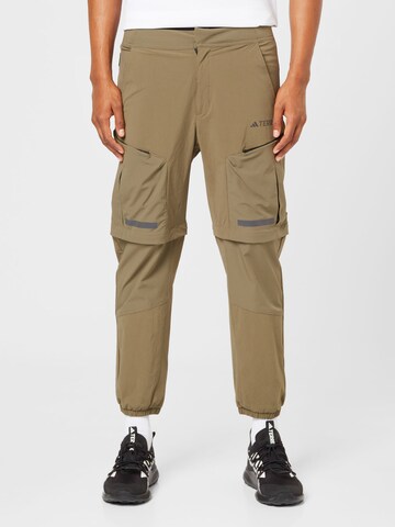 ADIDAS TERREXregular Sportske hlače 'Campyx' - zelena boja: prednji dio