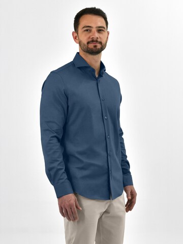 Vercate Slim Fit Businesshemd 'No. 4' in Blau