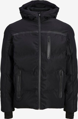 JACK & JONES Winter Jacket in Black: front