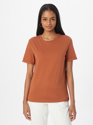 PIECES Shirt 'Ria' in Brown: front