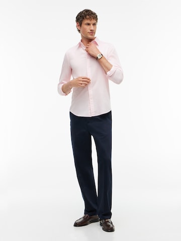 TOMMY HILFIGER Slim fit Zakelijk overhemd 'Flex' in Roze