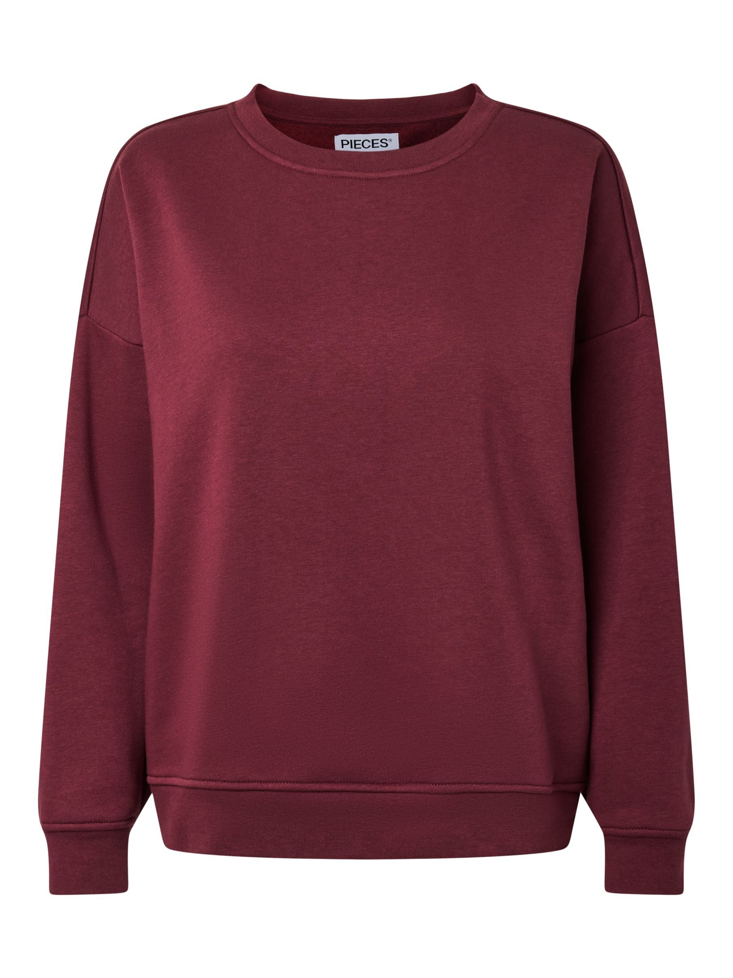 PIECES Sweatshirt 'PCChilli' in Rot: Vorderseite
