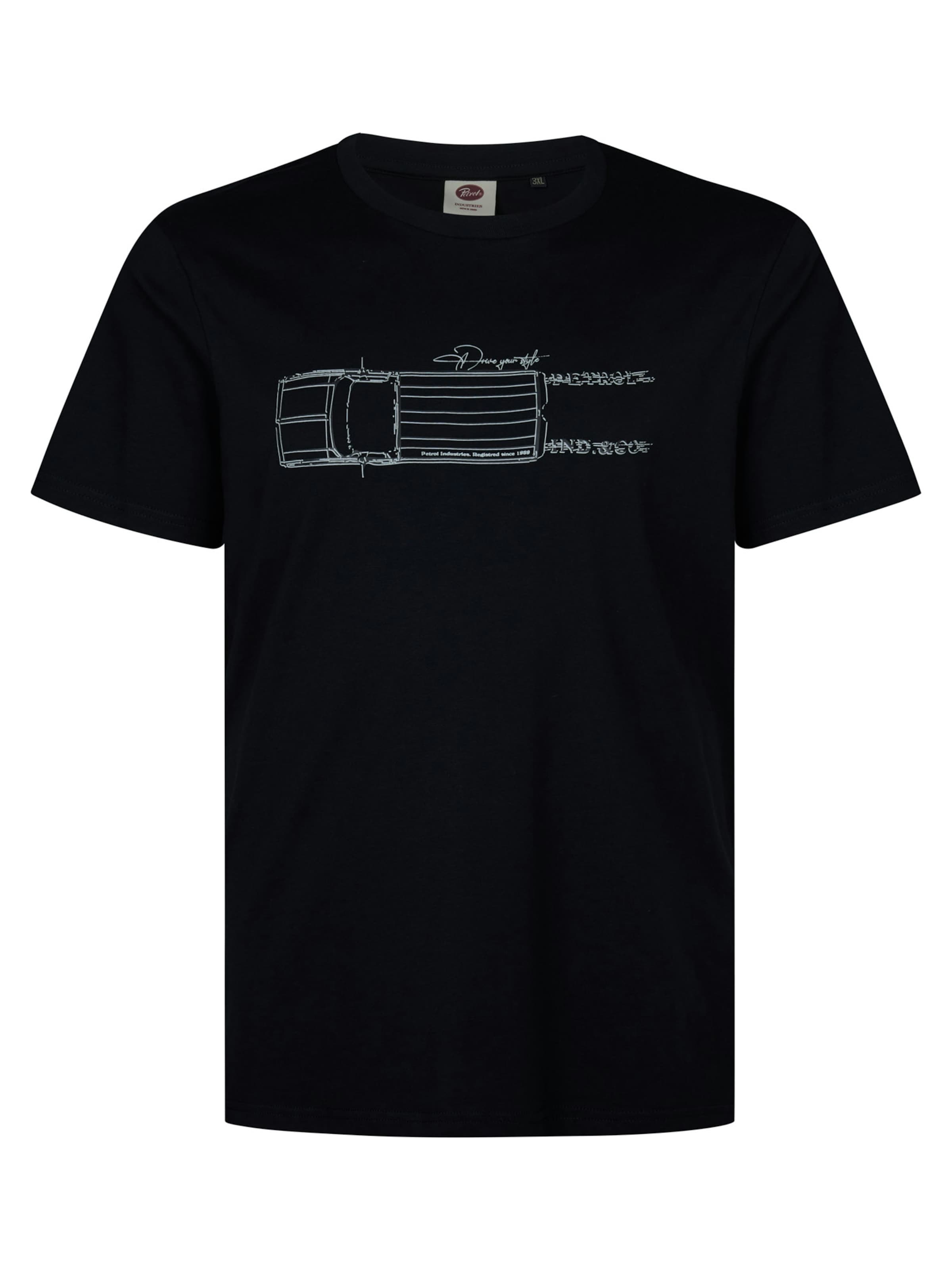 T-Shirt Petrol Industries en noir : devant