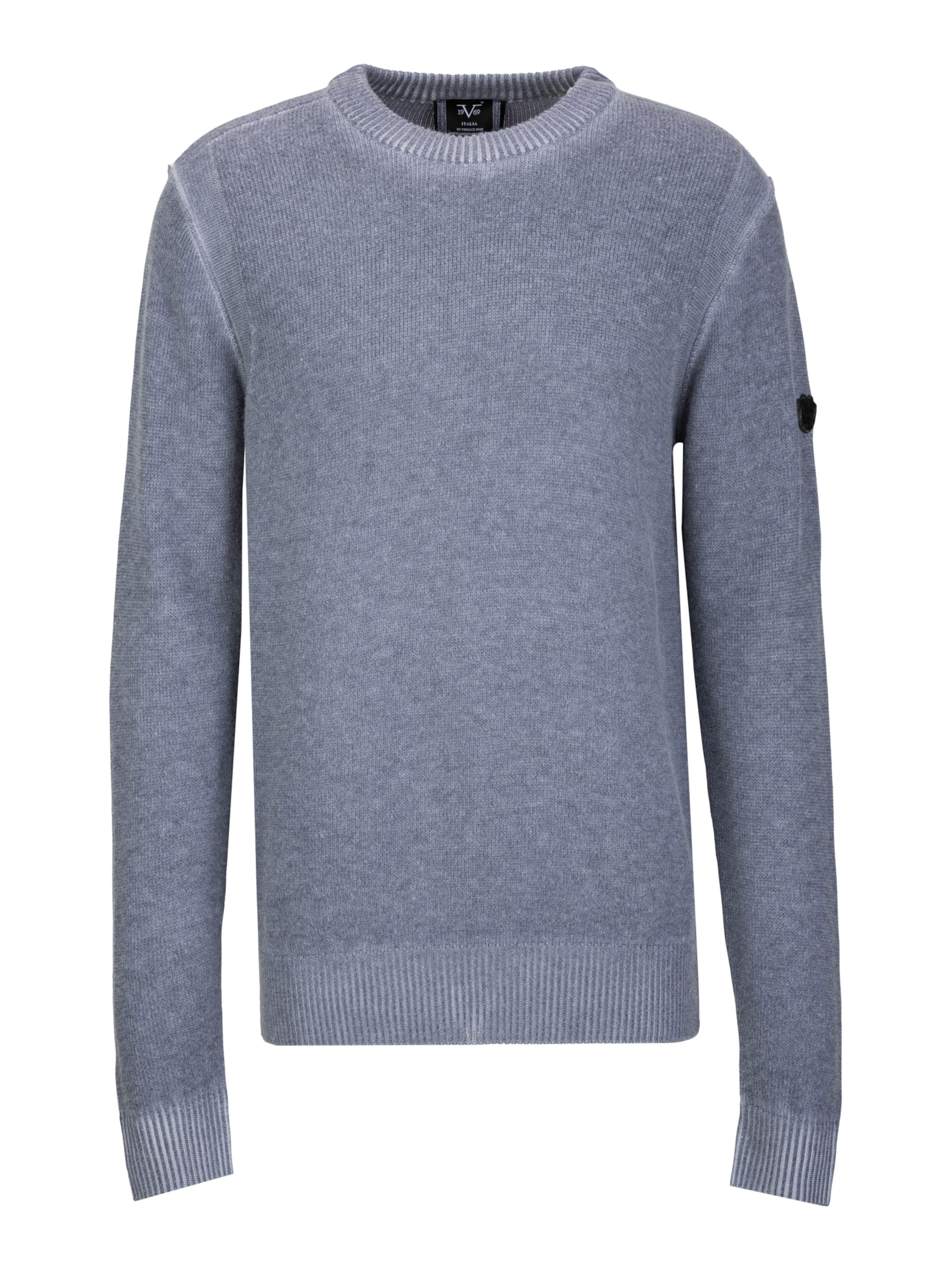 Pull-over 'Riccardo' 19V69 ITALIA en bleu : devant